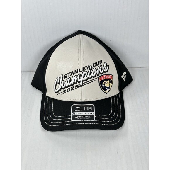 Florida Panthers Fanatics 2025 Stanley Cup Champions Locker Room Adjustable Hat - Picture 1 of 5